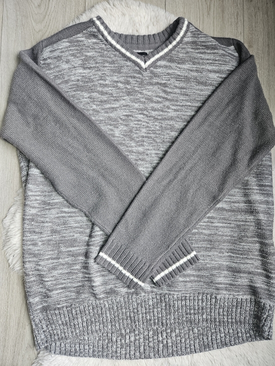 Subculture Other - 5/35$ Subculture Men’s Grey V-Neck Sweater Marled Knit Varsity Style 2XL🔥